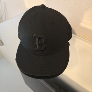 Boston Red Sox Fitted Baseball Hat black 7 1/4